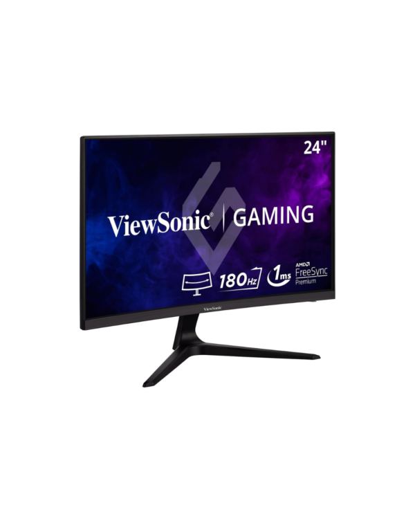 ViewSonic VX2418C Curved Gaming Monitor 24 Inch 1500R |FHD |180Hz |1m response |AMD FreeSync Premium |NVIDIA G-Sync Compatible| Flicker Free | 3 Years Local Warranty